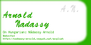 arnold nadassy business card